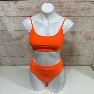 Amazon Medium Orange Two Piece Bikini Swimsuit